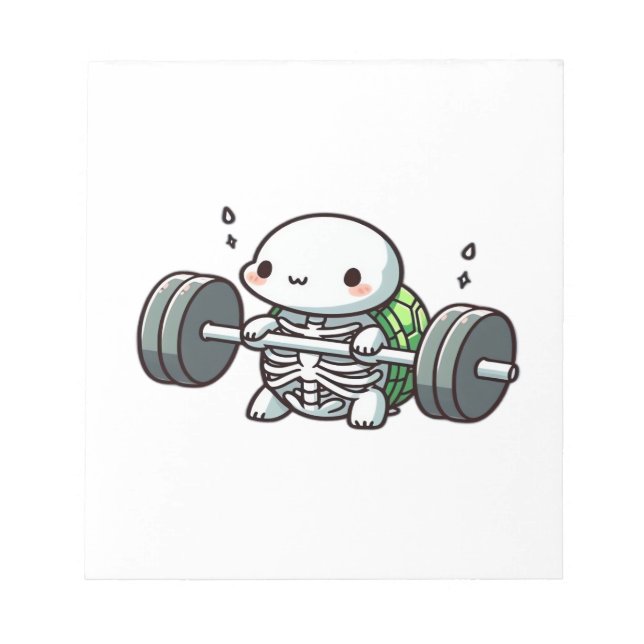 Bloc-note Deadlift Cute Turtle Classic T-Shirt (Devant)