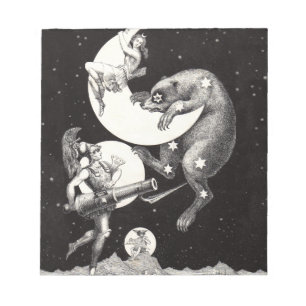 Bloc-note Déesse lunaire céleste antique et ours Ursa Major