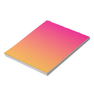 Bloc-note dégradé rose et orange