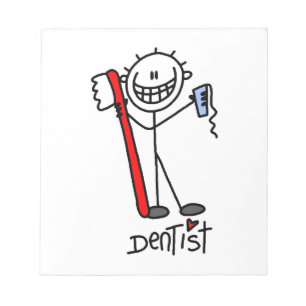 Bloc-note Dentiste en bonhomme allumette basique