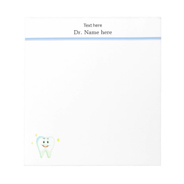 Bloc-note Dentiste simple et moderne Jappy Tooth (Devant)