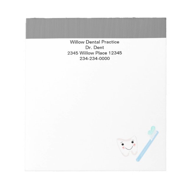 Bloc-note Dentistes Bureau dentaire Notepads (Devant)