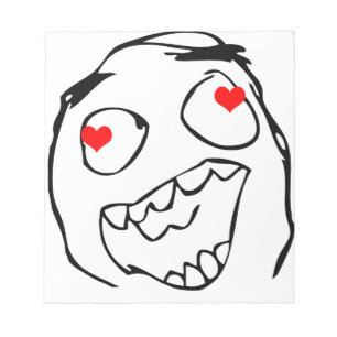 Bloc-note Derp heureux Valentine dans l'amour - meme