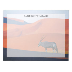 Bloc-note Déserts Oryx du désert du Namib