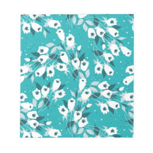 Bloc-note Design d'art botanique Motif élégant à la fleur de