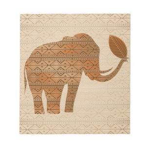 Bloc-note Design d'art tribal des éléphants