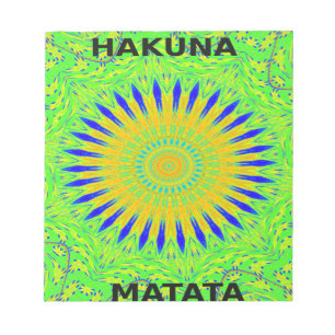 Bloc-note Design Motif africain en vert et en or