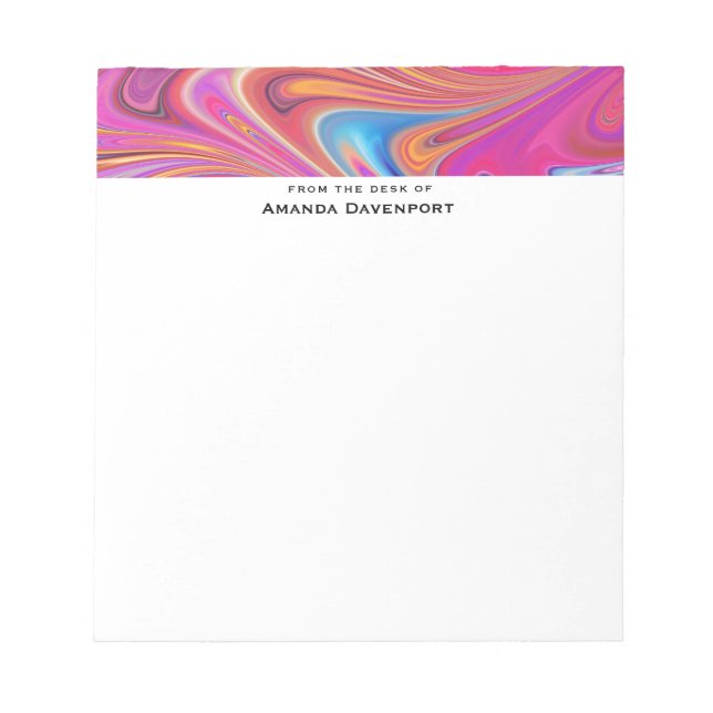 Bloc-note Design Super rose Orange (Devant)