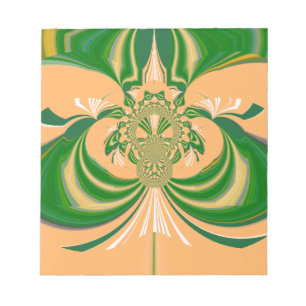 Bloc-note Design vert jaune.