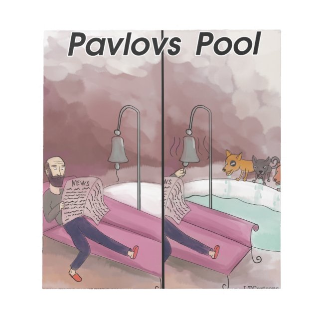 Bloc-note Dessin amusant de la piscine de Pavlov (Devant)
