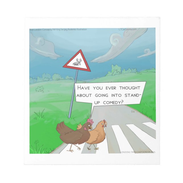 Bloc-note Dessin amusant sur le passage des poulets (Devant)