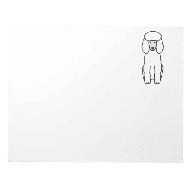 Bloc-note Dessin animé de chien caniche (Devant)