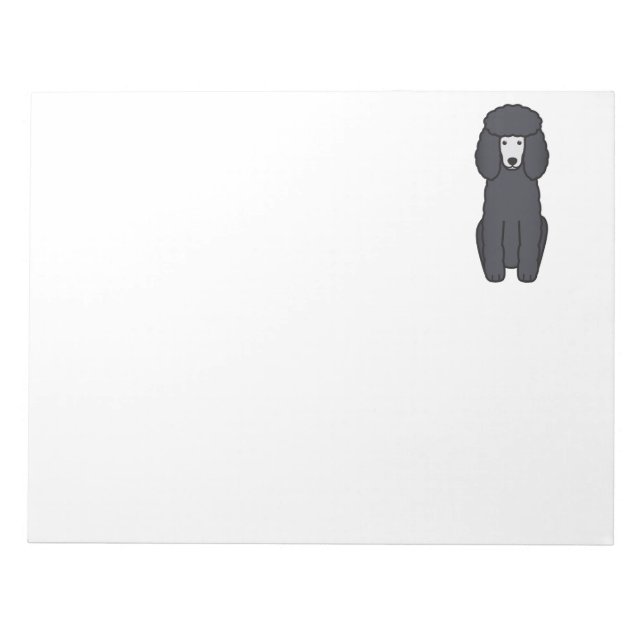 Bloc-note Dessin Animé de Chien Caniche (Devant)