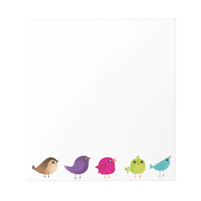 Bloc-note Dessin animé d'oiseau moineau   (Devant)