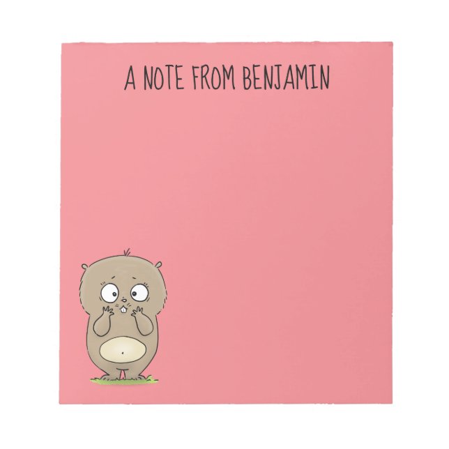 Bloc-note Dessin d'adorable hamster (Devant)