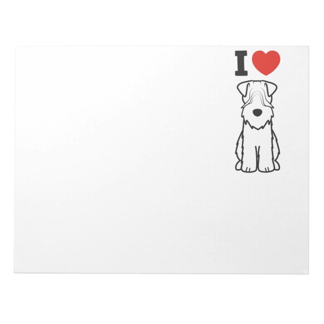 Bloc-note Dessin de chien de Terrier roux (Devant)