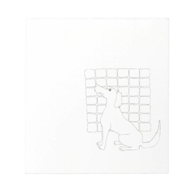 Bloc-note Dessin de chien original Chien chinois Année 2018  (Devant)