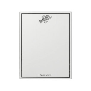 Bloc-note Dessin de homard vintage no 1