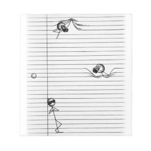 Bloc-note Dessin de personnages bâtons d'espions et d'espion