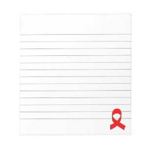 Bloc-note Dessin de ruban rouge ligné