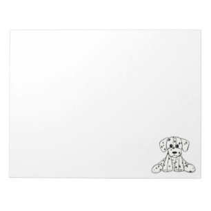 Bloc-note Dessin simple de contour de chien en peluche dalma