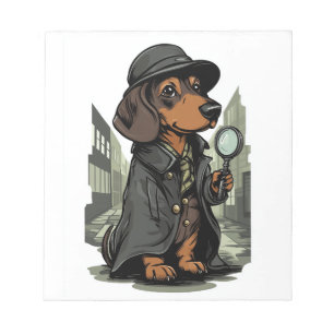 Bloc-note Détective Dachshund - Chien de résolution de mystè