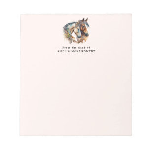 Bloc-note Deux beaux chevaux Boho occidental