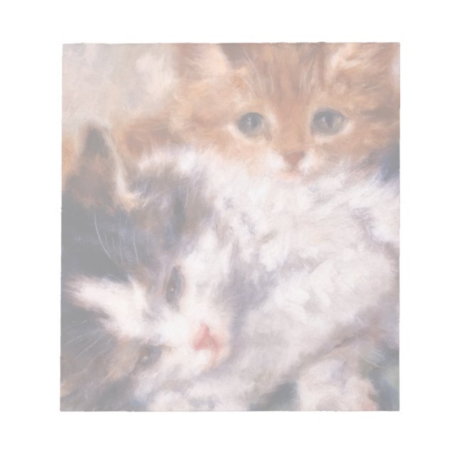 Bloc-note Deux chatons à bascule par Henriëtte Ronner-Knip (Devant)