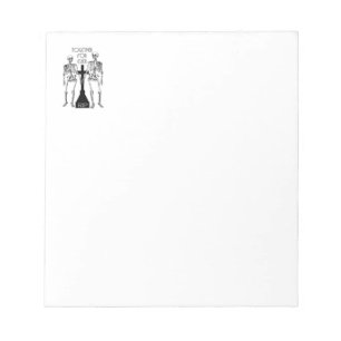 Bloc-note Deux squelettes amoureux