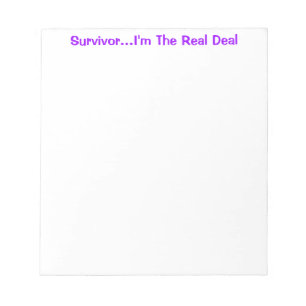 Bloc-note Devis Inspirationnel du survivant Real Deal