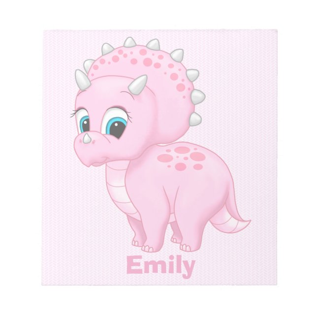 Bloc-note Dinosaure de Cute Baby Pink (Devant)