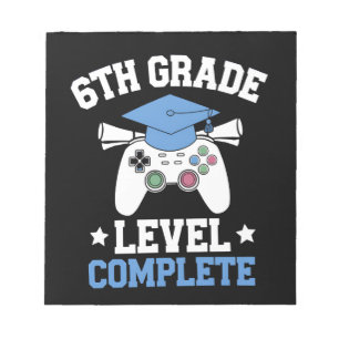 Bloc-note Diplômé de 6e niveau de jeu de jeu complet
