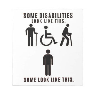 Bloc-note Disabilities you can see and others you can't (fac