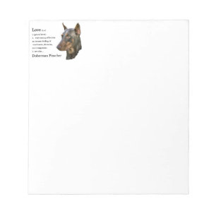 Bloc-note Doberman Pinscher Art Love Is...