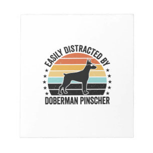 Bloc-note Doberman Pinscher Graphique de Tee-shirt Vintage S