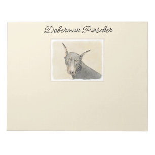 Bloc-note Doberman Pinscher Peinture - Art Chien original