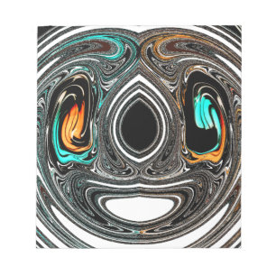 Bloc-note Doodle ethnique africain Zebra texturé Art Imprime