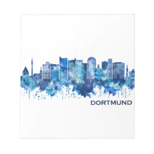 Bloc-note Dortmund Allemagne Skyline Blue
