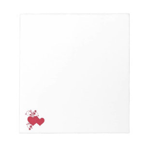 Bloc-note Double Red Hearts & Parties scintillant Design Sai