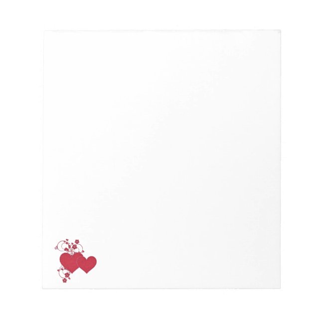 Bloc-note Double Red Hearts & Parties scintillant Design Sai (Devant)