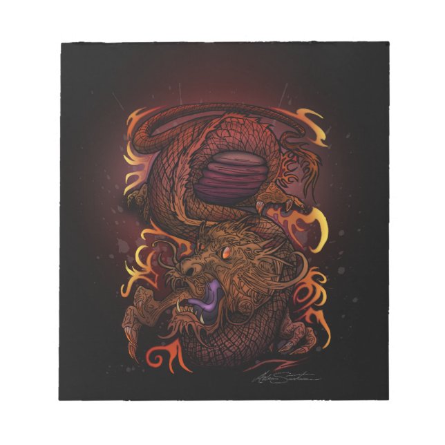 Bloc-note Dragon (conception de signature) (Devant)