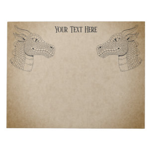 Bloc-note Dragon Head in Profile B&W