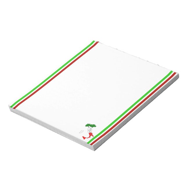 Bloc-note Drapeau à rayures italien (Tourné)