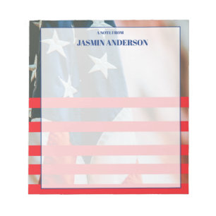 Bloc-note Drapeau américain personnalisé patriotique USA
