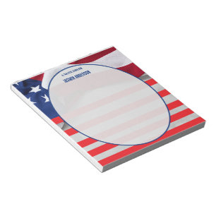 Bloc-note Drapeau américain personnalisé USA patriotique