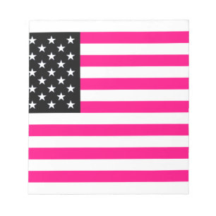 Bloc-note drapeau américain rose
