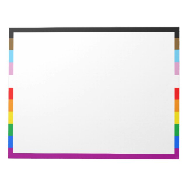 Bloc-note Drapeau arc-en-ciel de la fierté LGBTQ+ INCLUSIF (Devant)