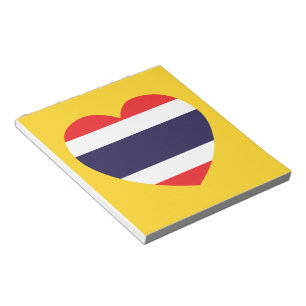 Bloc-note Drapeau cardiaque en Thaïlande