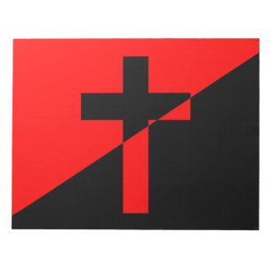 Bloc-note Drapeau Christian Socialism & Anarchism (Libératio