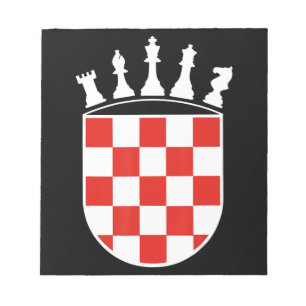 Bloc-note Drapeau croate couleurs Joueur d'échecs cadeaux po